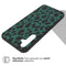 Design hoesje voor de Samsung Galaxy A34 (5G) - Luipaard - Groen / Zwart
