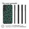 Design hoesje voor de Samsung Galaxy A34 (5G) - Luipaard - Groen / Zwart