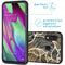 Design hoesje voor de Samsung Galaxy A40 - Bladeren / Zwart