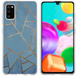 Design hoesje voor de Samsung Galaxy A41 - Grafisch Koper / Blauw