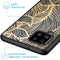 Design hoesje voor de Samsung Galaxy A42 - Bladeren / Zwart