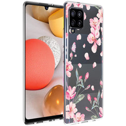Design hoesje voor de Samsung Galaxy A42 - Bloem - Roze