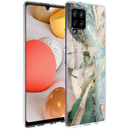 Design hoesje voor de Samsung Galaxy A42 - Marmer - Gebroken Beige