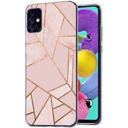 Design hoesje voor de Samsung Galaxy A51 - Grafisch Koper / Roze