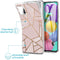 Design hoesje voor de Samsung Galaxy A51 - Grafisch Koper / Roze