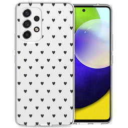 Design hoesje voor de Samsung Galaxy A53 - Hartjes - Zwart