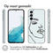 Design hoesje voor de Samsung Galaxy A54 (5G) - Abstract Gezicht - Wit / Zwart