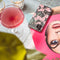 Design hoesje voor de Samsung Galaxy A54 (5G) - Bloem - Roze / Groen