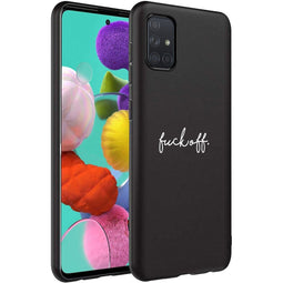 Design hoesje voor de Samsung Galaxy A71 - Fuck Off - Zwart
