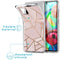 Design hoesje voor de Samsung Galaxy A71 - Grafisch Koper / Roze