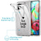 Design hoesje voor de Samsung Galaxy A71 - Live Laugh Love - Zwart