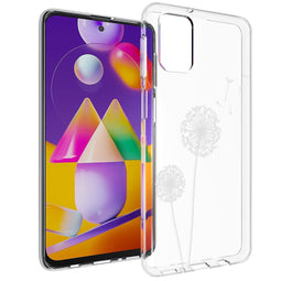 Design hoesje voor de Samsung Galaxy M31s - Paardenbloem - Wit