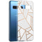 Design hoesje voor de Samsung Galaxy S10 - Grafisch Koper / Wit