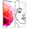 Design hoesje voor de Samsung Galaxy S21 FE - Abstract Gezicht - Zwart