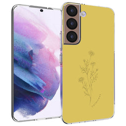 Design hoesje voor de Samsung Galaxy S22 - Floral Lime