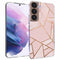 Design hoesje voor de Samsung Galaxy S22 - Grafisch Koper / Roze