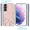 Design hoesje voor de Samsung Galaxy S22 - Grafisch Koper / Roze