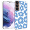 Design hoesje voor de Samsung Galaxy S22 - Retro Blue Flowers
