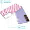 Design hoesje voor de Samsung Galaxy S22 - Retro Pink Check