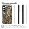 Design hoesje voor de Samsung Galaxy S23 Plus - Bladeren / Zwart