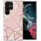 Design hoesje voor de Samsung Galaxy S23 Ultra - Grafisch Koper / Roze