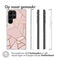 Design hoesje voor de Samsung Galaxy S23 Ultra - Grafisch Koper / Roze