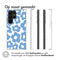 Design hoesje voor de Samsung Galaxy S23 Ultra - Retro Blue Flowers