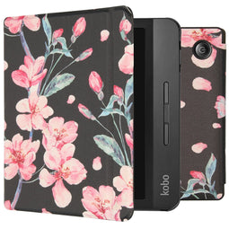 Design Slim Hard Case Bookcase voor de Kobo Libra H2O - Blossom