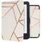 Design Slim Hard Case Sleepcover Bookcase voor de Kobo Clara 2E / Tolino Shine 4 - White Graphic