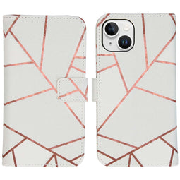 Design Softcase Bookcase voor de iPhone 15 - White Graphic