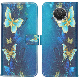 Design Softcase Bookcase voor de Nokia G10 / G20 - Vlinders