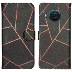 Design Softcase Bookcase voor de Nokia X10 / X20 - Black Graphic