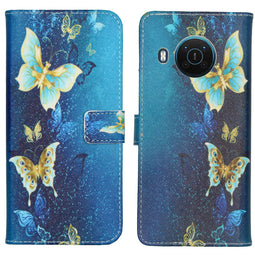 Design Softcase Bookcase voor de Nokia X10 / X20 - Vlinders