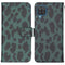 Design Softcase Bookcase voor de Samsung Galaxy A12 - Green Leopard
