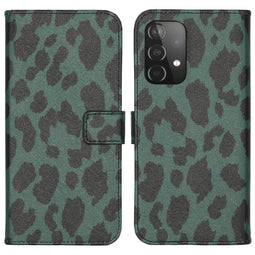 Design Softcase Bookcase voor de Samsung Galaxy A52(s) (5G/4G) - Green Leopard