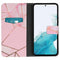 Design Softcase Bookcase voor de Samsung Galaxy A54 (5G) - Pink Graphic