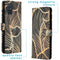 Design Softcase Bookcase voor de Samsung Galaxy A71 - Golden Leaves