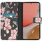 Design Softcase Bookcase voor de Samsung Galaxy A72 - Blossom Watercolor Black