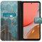Design Softcase Bookcase voor de Samsung Galaxy A72 - Green Honeycomb