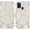 Design Softcase Bookcase voor de Samsung Galaxy M31 - White Graphic