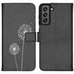 Design Softcase Bookcase voor de Samsung Galaxy S21 FE - Dandelion