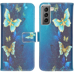 Design Softcase Bookcase voor de Samsung Galaxy S21 - Vlinders