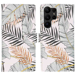 Design Softcase Bookcase voor de Samsung Galaxy S23 Ultra - Glamour Botanic