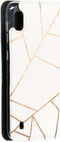 Design Softcase Booktype Samsung Galaxy A10 hoesje - Grafisch Wit / Koper