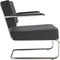 Design stoel of fauteuil gestoffeerd met wollen viltstof kleur antraciet