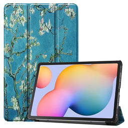 Design Trifold Bookcase Samsung Galaxy Tab S6 Lite / Tab S6 Lite (2022) - Groene Plant