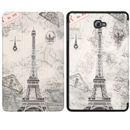 Design Trifold Bookcase voor de Samsung Galaxy Tab A 10.1 (2016) - Parijs