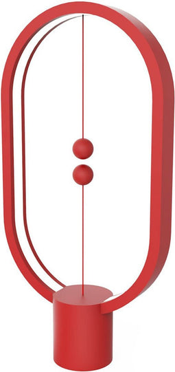 Designnest Heng Balance Lamp - Tafellamp - 20 X 40 CM - Ovaal - Rood/Wit