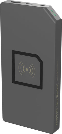 DesignNest PowerBank - Draadloos laden/opladen - Duo-Wireless - Grijs