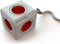 DesignNest PowerCube Extended 3 meter kabel - wit/rood - 5 stopcontacten Type F - stekkerdoos - stekkerblok